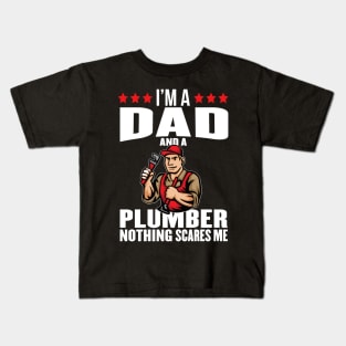 Dad, plumber, hero Kids T-Shirt